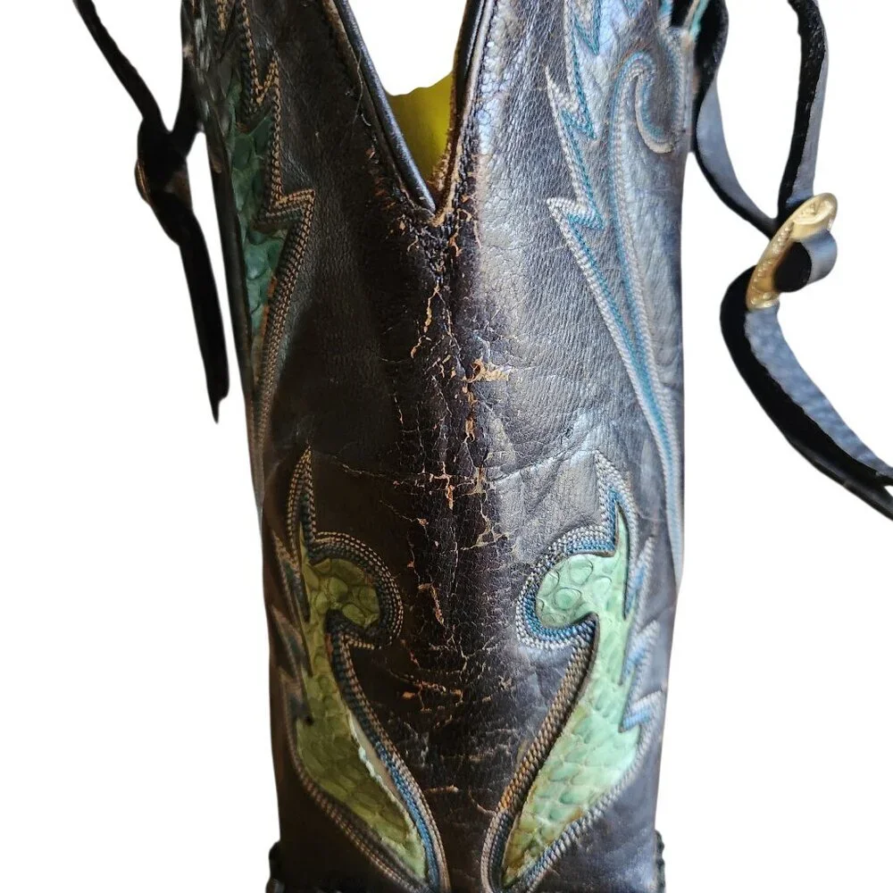 Vintage Southwestern Hondo Western Cowboy Concho Turquoise Boot Bottle Holder